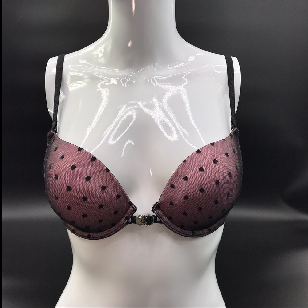Victoria’s Secret Sexy Little Things Polka Dot Mesh Underwire Bra Size 34B